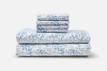 Cotton Bed Sheet Set - Southern Vine Print