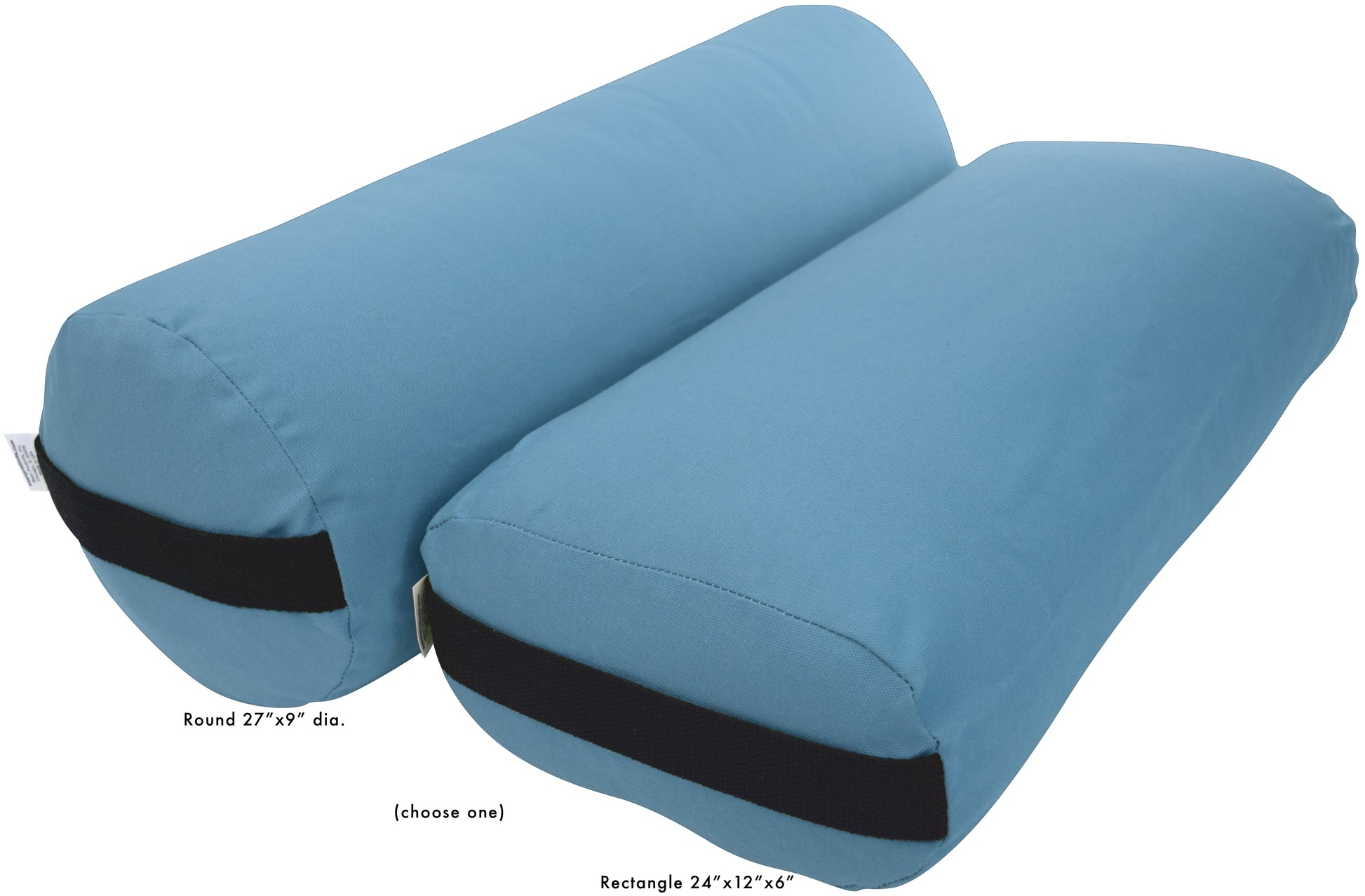 Yoga bolster round or rectangle cotton firm professional level quality washable cover made in usa with usa materials