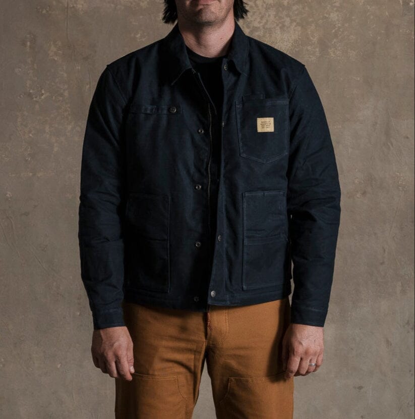 Cabin Jacket w/ Zipper - Waxed Black Bradley Mountain 