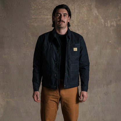 Cabin Jacket w/ Zipper - Waxed Black Bradley Mountain 