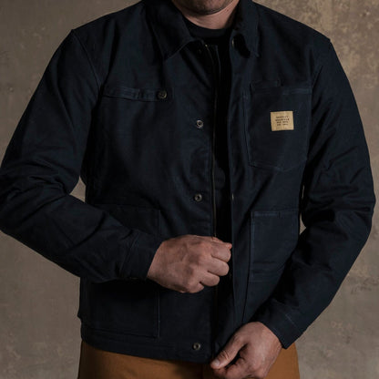 Cabin Jacket w/ Zipper - Waxed Black Bradley Mountain 