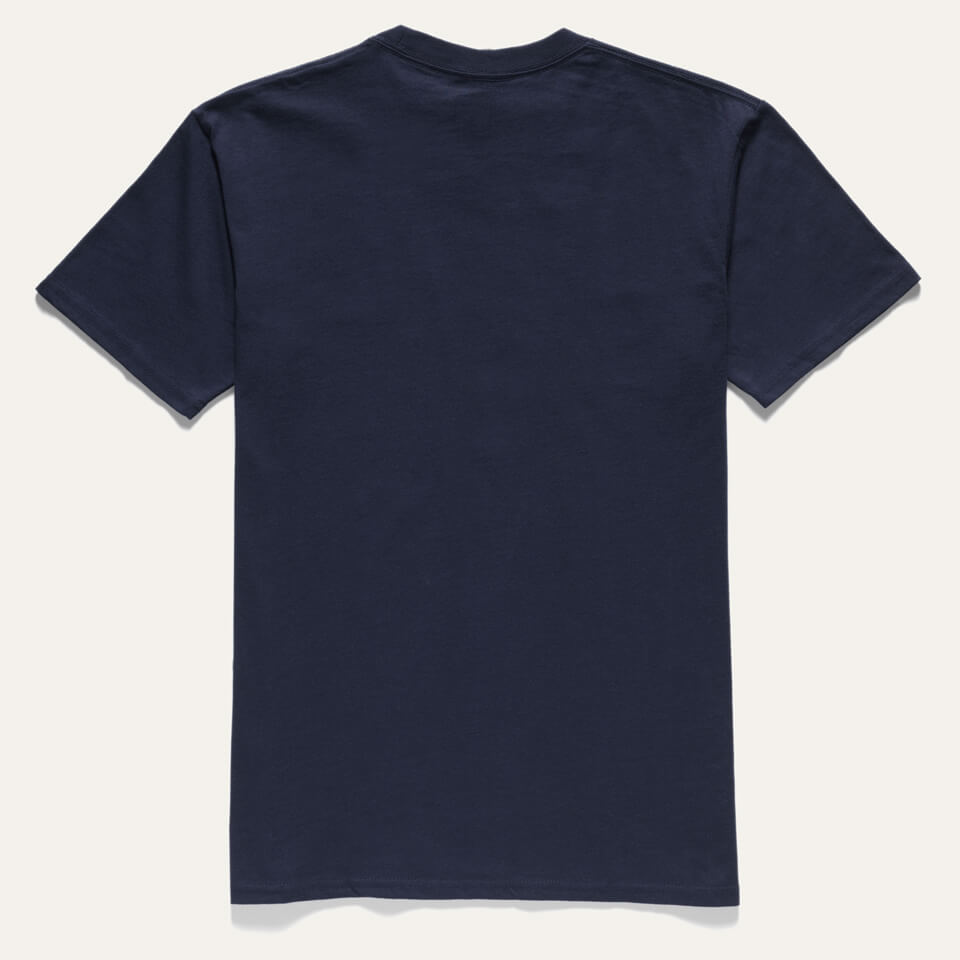 back of All cotton t-shirt made in USA by Ginew