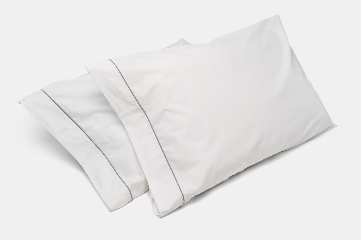 Cotton Bed Pillowcases with Classic Piping Design