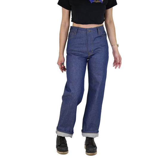 Drifter X089 Indigo Medium High Waist Straight Leg