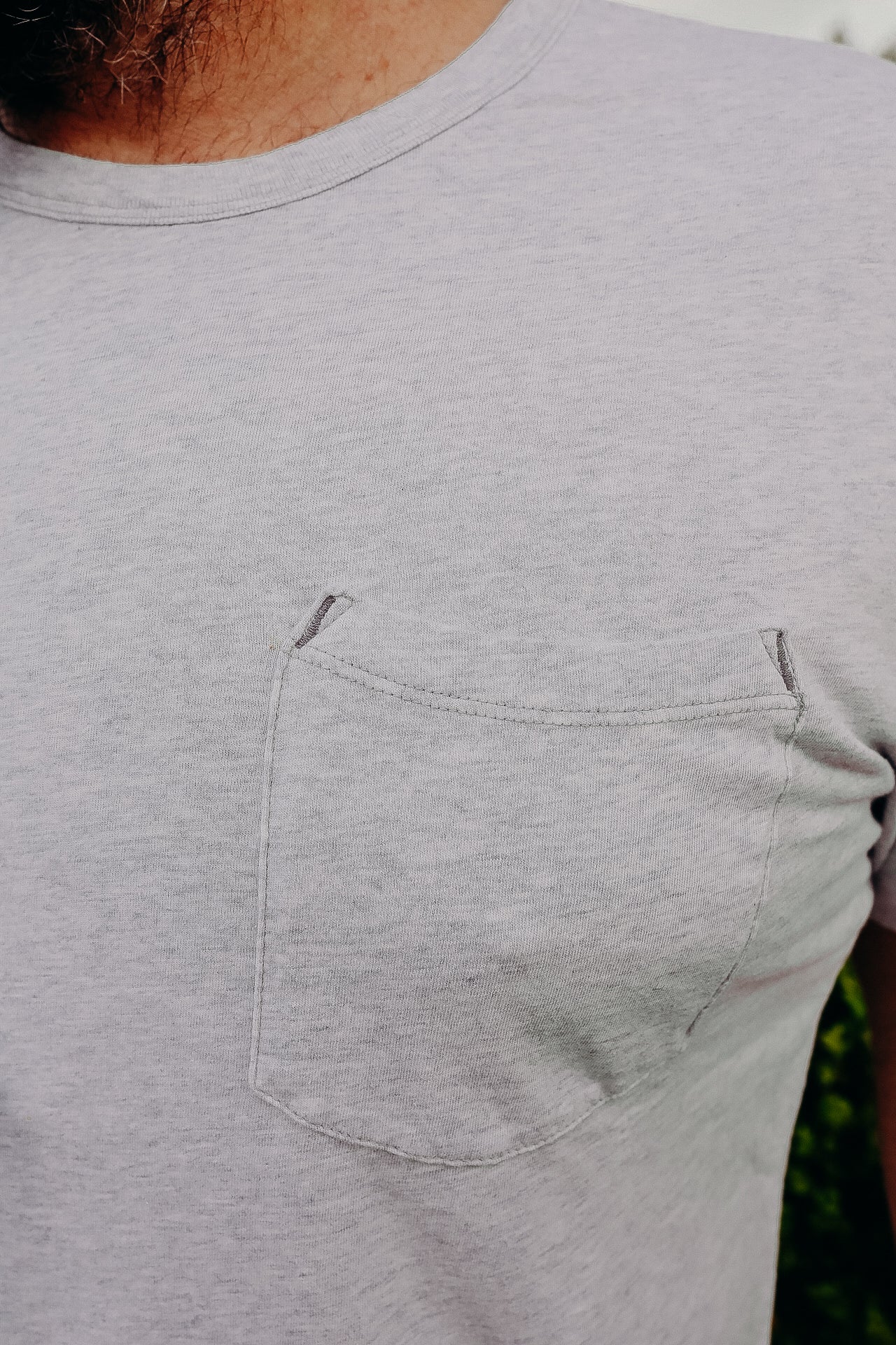 7 Ounce Pocket T-Shirt Heather Grey