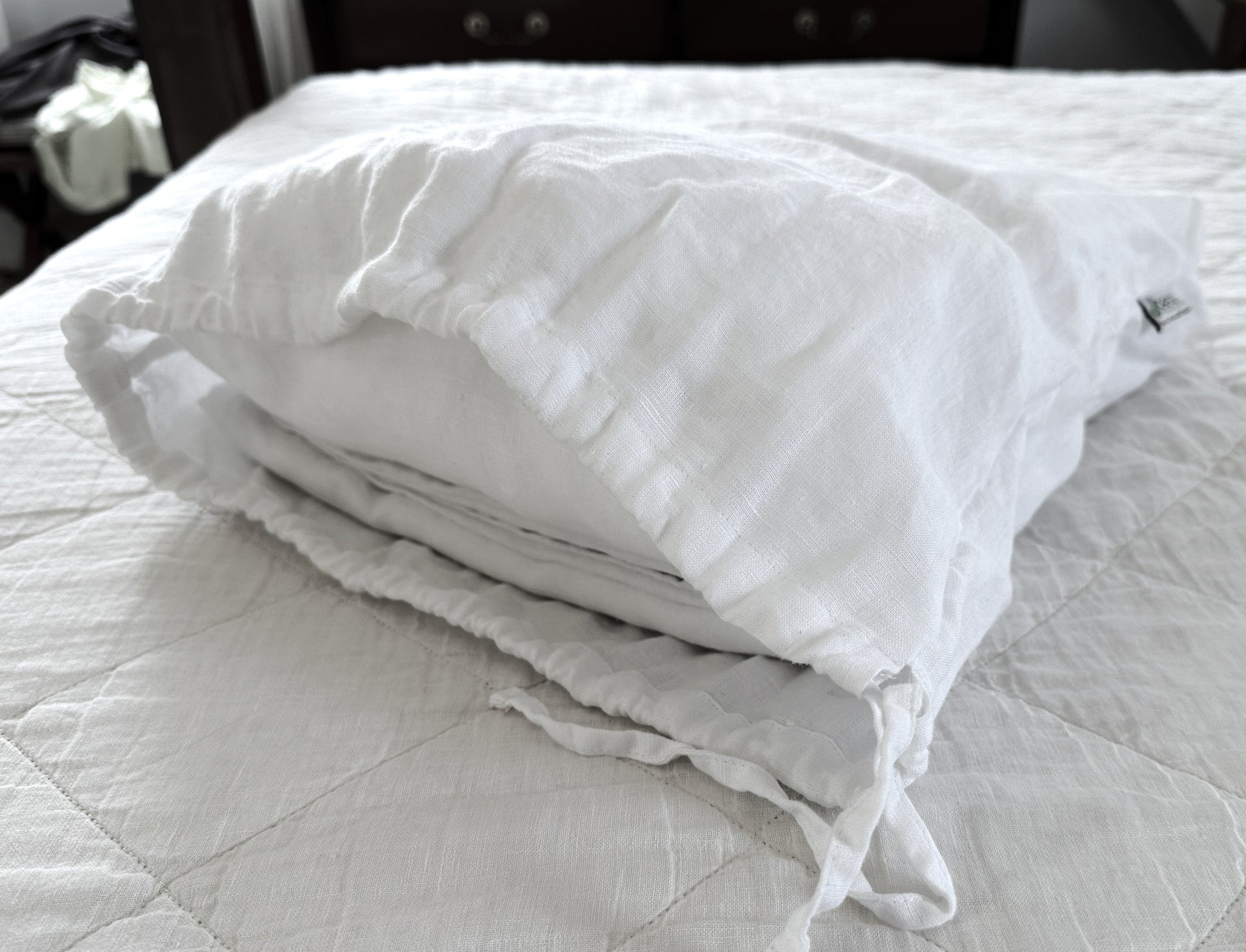 hemp bed sheet set white by bean products