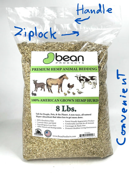 Hemp Hurd Animal Bedding Litter  - Organic USA Grown