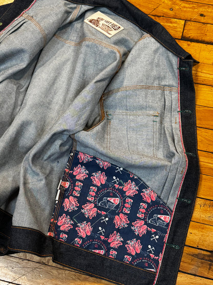 Vidalia Mills Deadstock 14oz Selvedge Indigo Muleskinner Buckle Back Denim Jacket