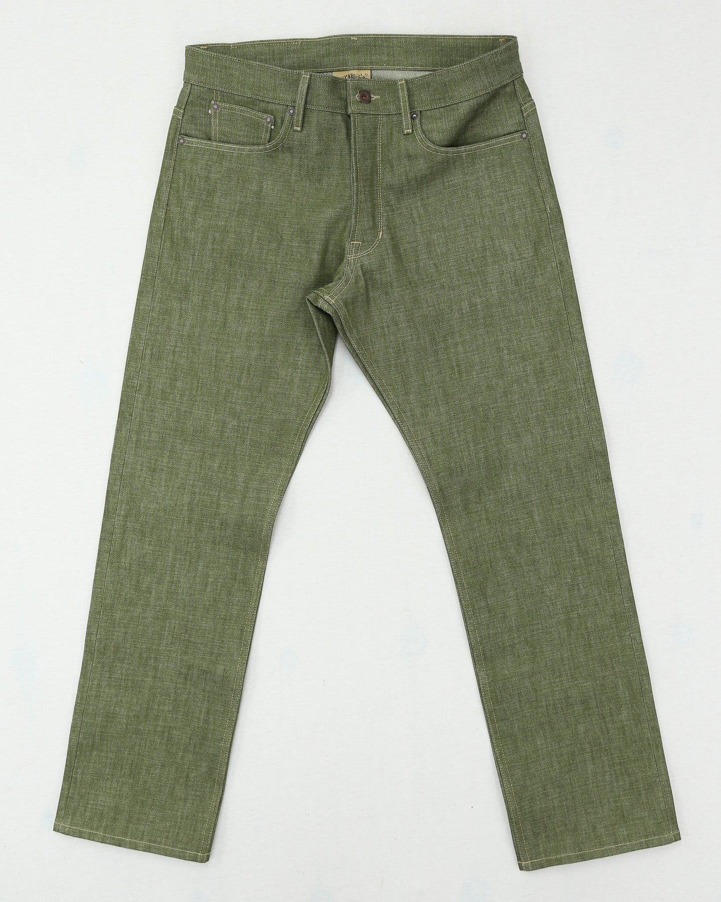 Rebels X079 Modern Straight Leg 13.5 Oz Pistachio Green Selvedge