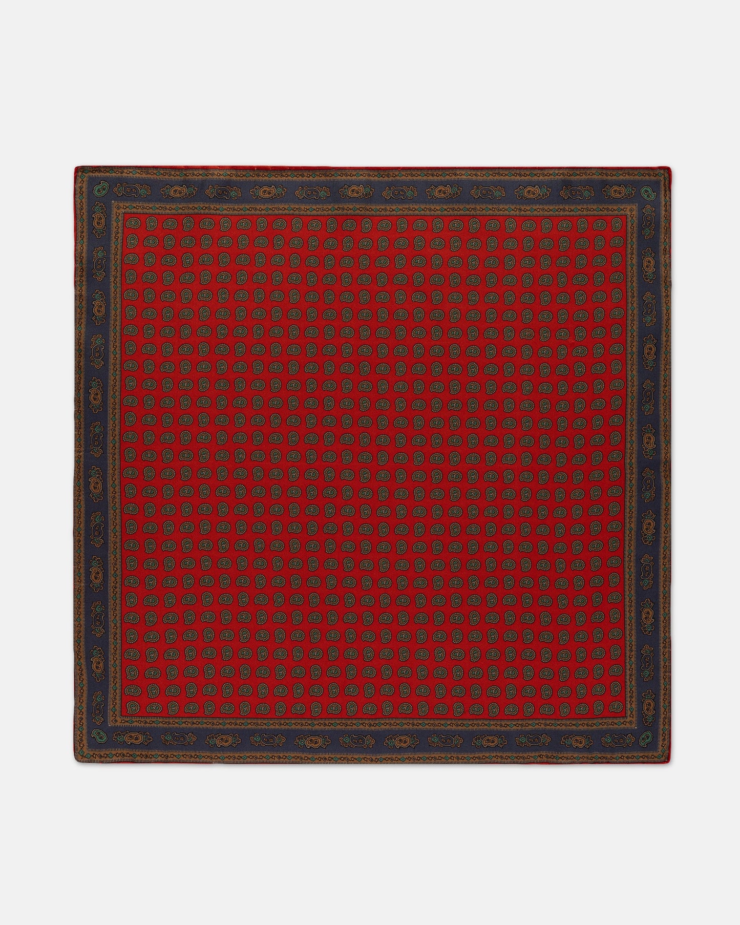 Made-in-USA Red Pine Silk Pocket Square