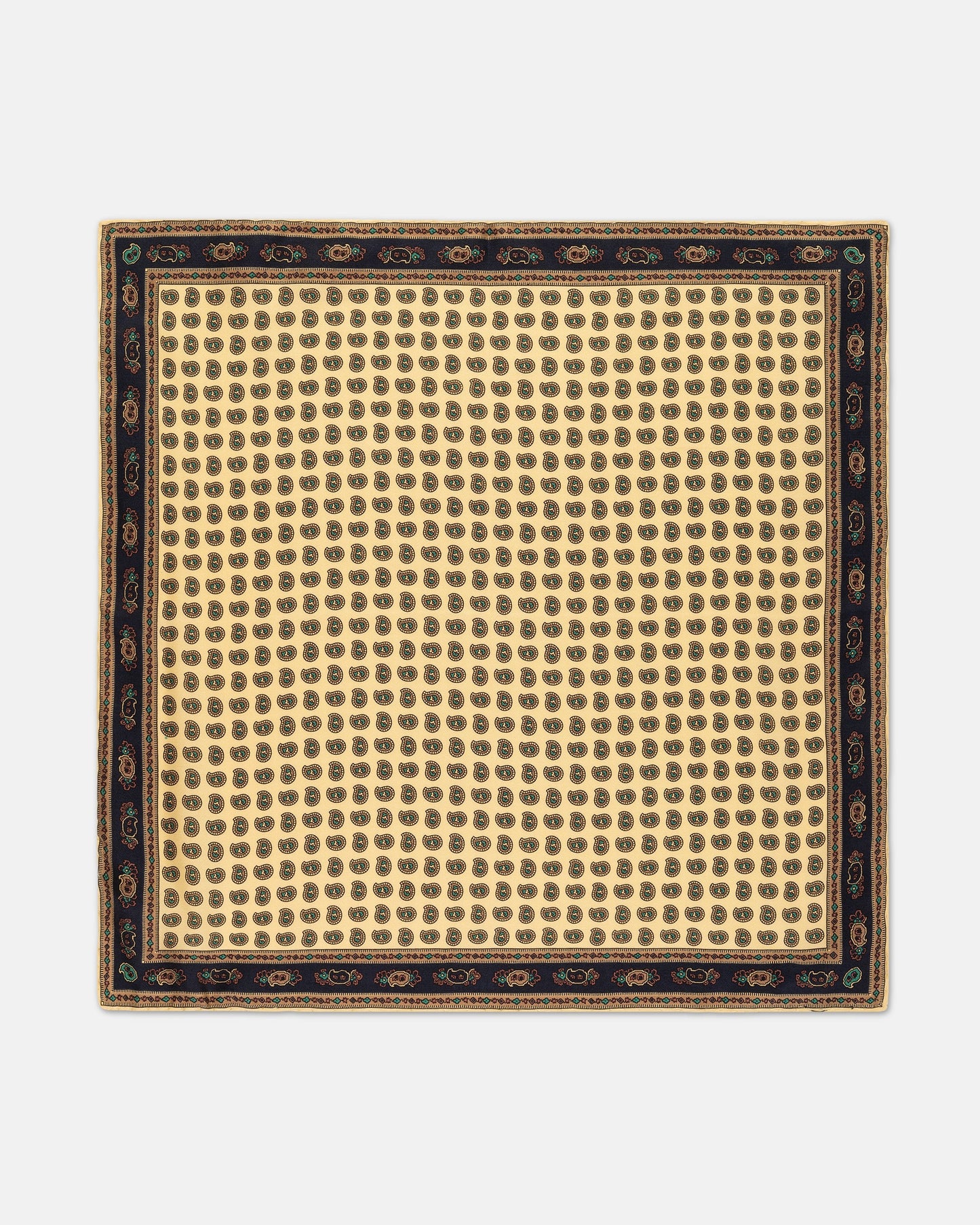 Made-in-USA Light Yellow Pine Silk Pocket Square