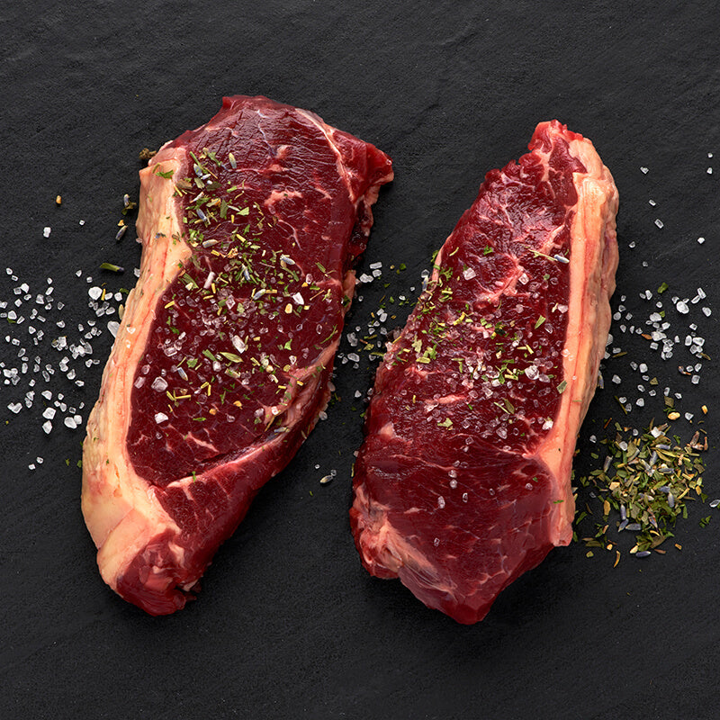 Grass-fed and Finished New York Strips from REP Provisions, a leader in regenerative agriculture and online meat delivery.