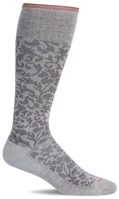Women's Damask | Moderate Graduated Compression Socks Lifestyle Compression Sockwell S/M Oyster 