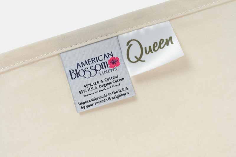 Size Tag Color Natural Single Flat Bed Sheet [Separate] Cotton American Made