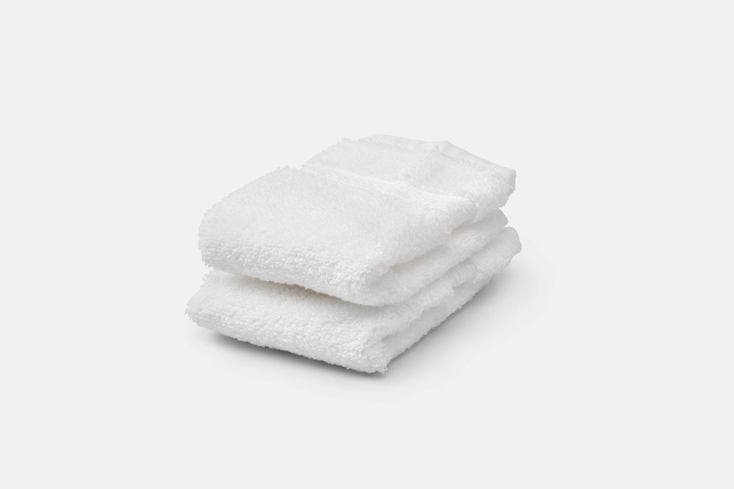 Stack of Washcloths Color White Bathroom Washcloths Luxury Natural Cotton Made in USA