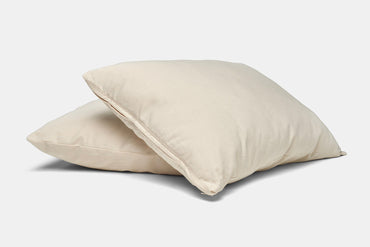 Two Pillows Stacked Bed Pillow Natural Cotton Wool Fill Made in USA