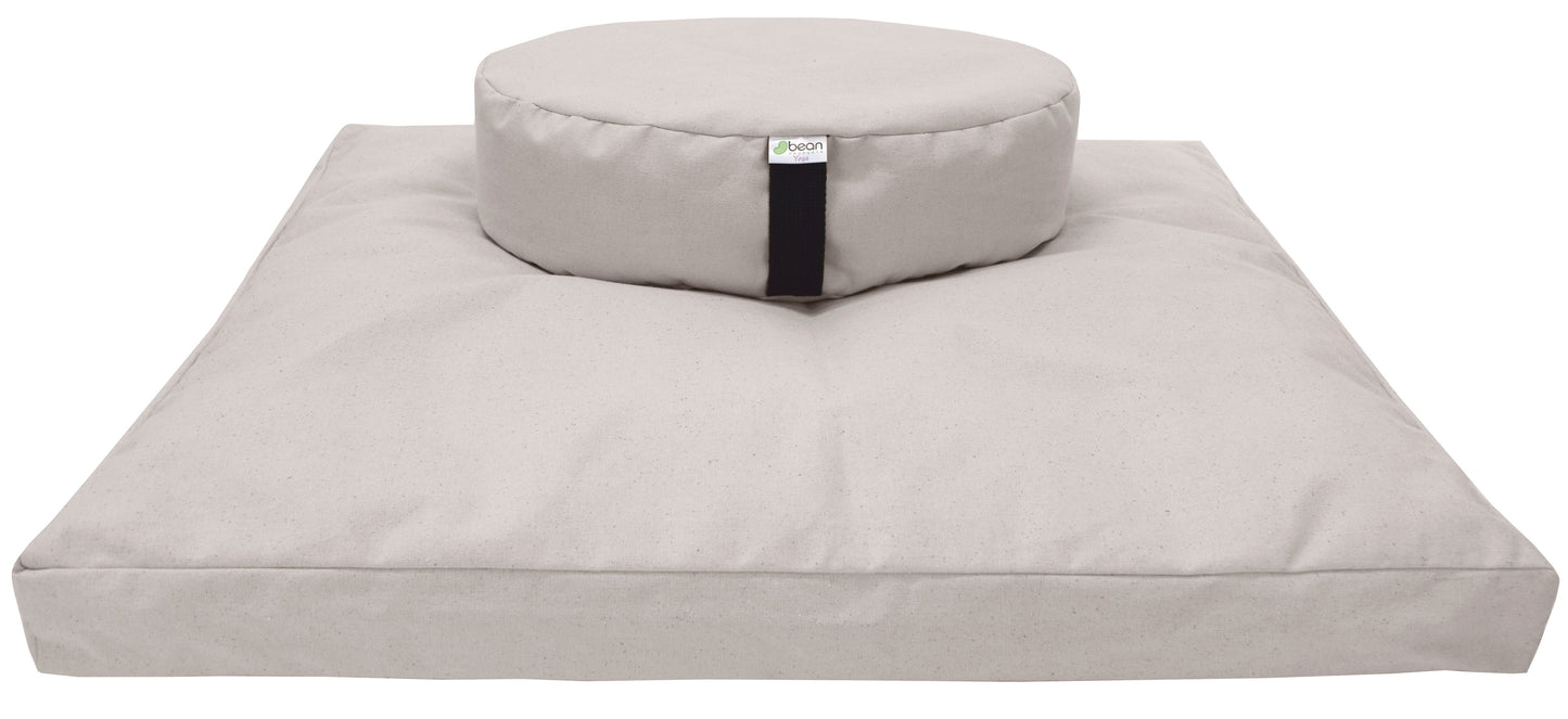 Zafu + Zabuton Meditation Cushion Set - Cotton ..Made in USA