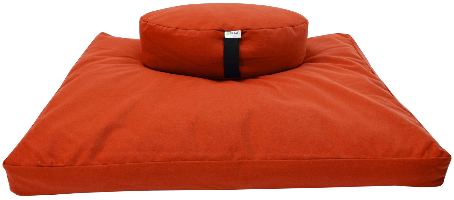 Zafu + Zabuton Meditation Cushion Set - Cotton ..Made in USA