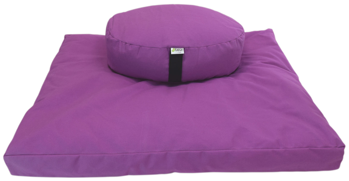 Zafu + Zabuton Meditation Cushion Set - Cotton ..Made in USA