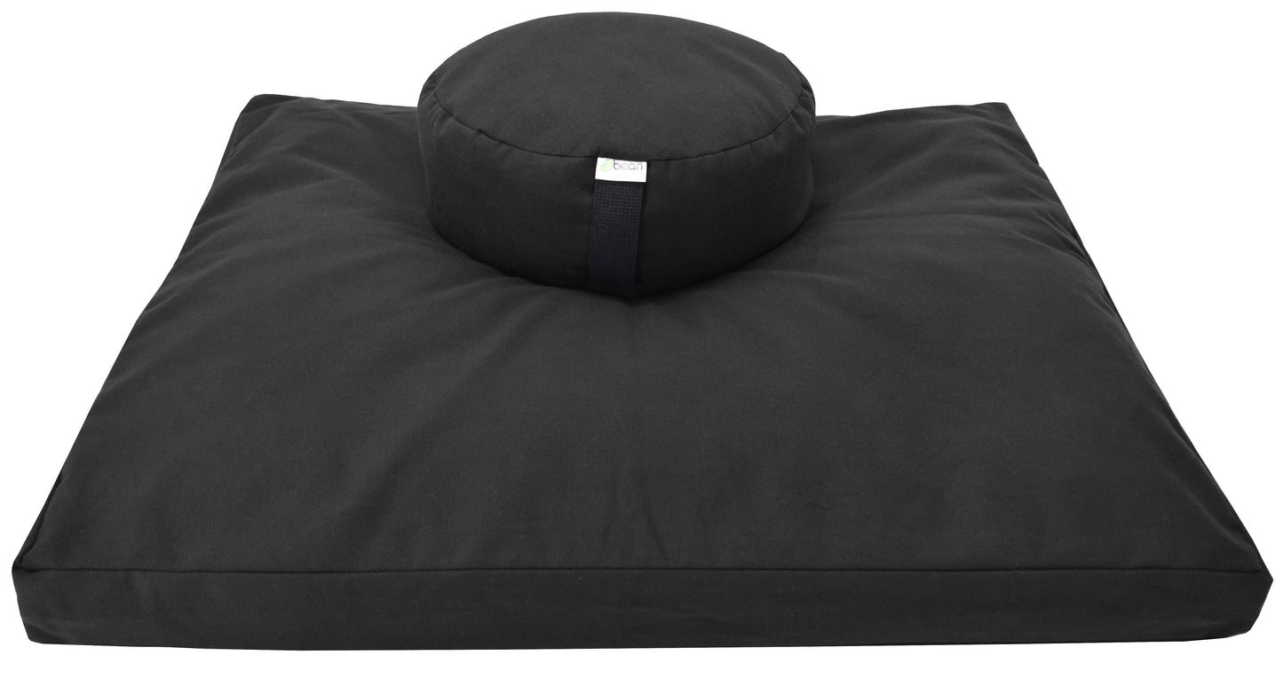 Zafu + Zabuton Meditation Cushion Set - Cotton ..Made in USA