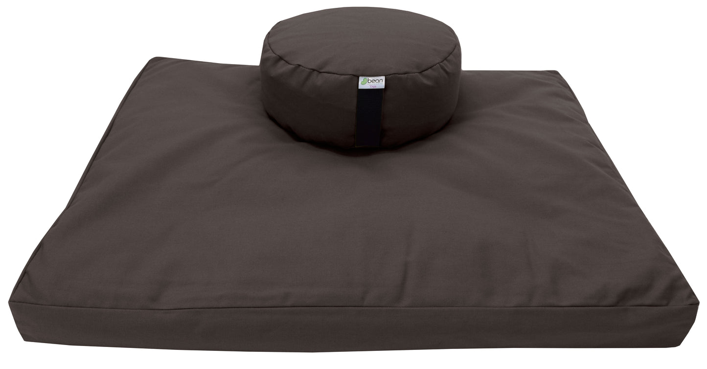 Zafu + Zabuton Meditation Cushion Set - Cotton ..Made in USA