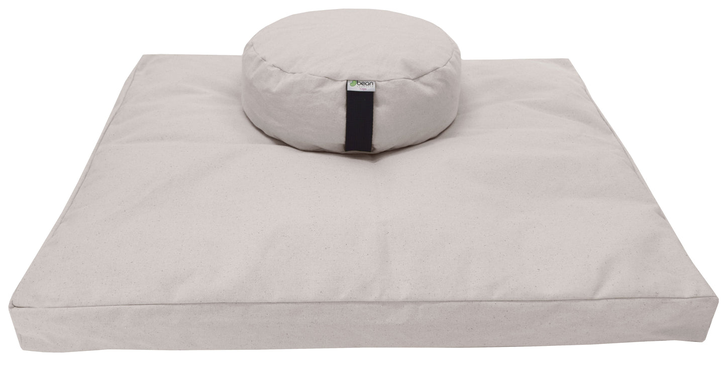 Zafu + Zabuton Meditation Cushion Set - Cotton ..Made in USA