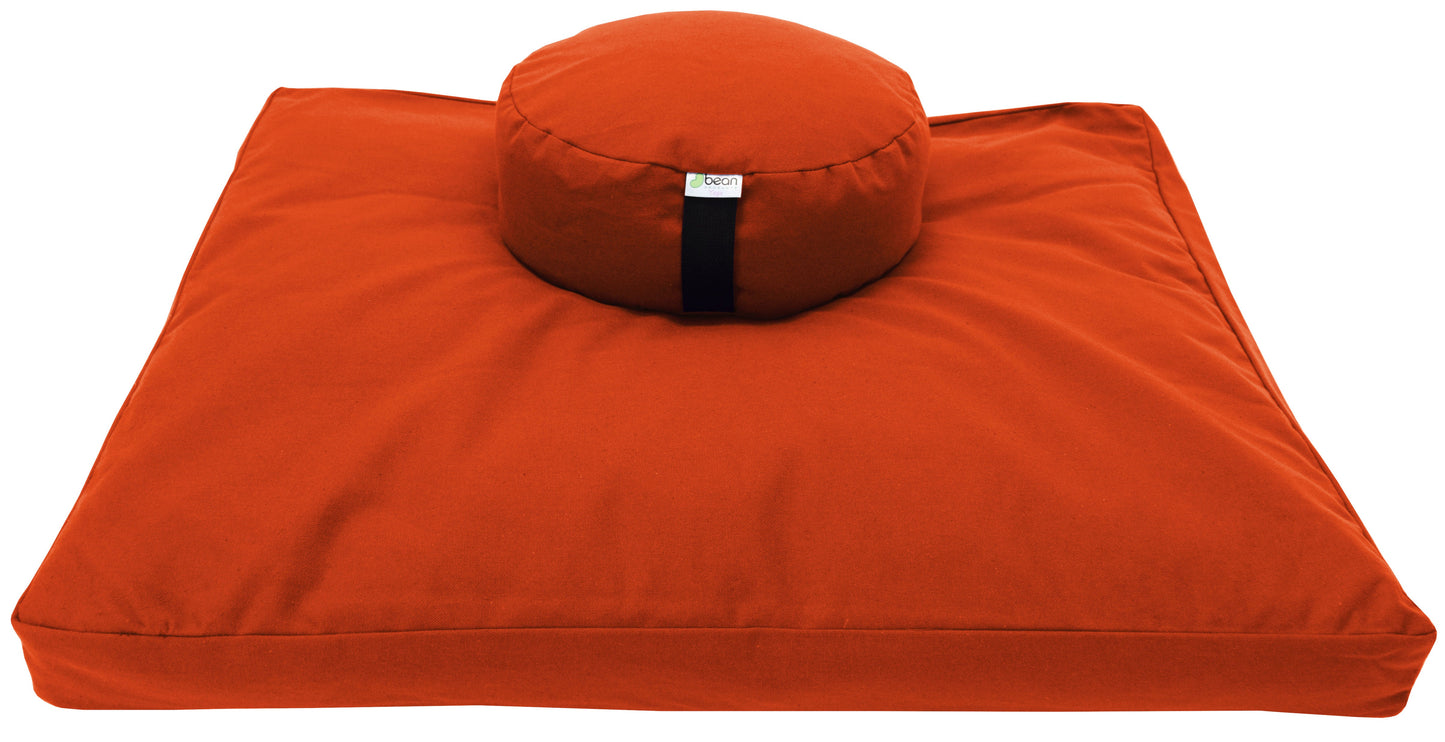 Zafu + Zabuton Meditation Cushion Set - Cotton ..Made in USA