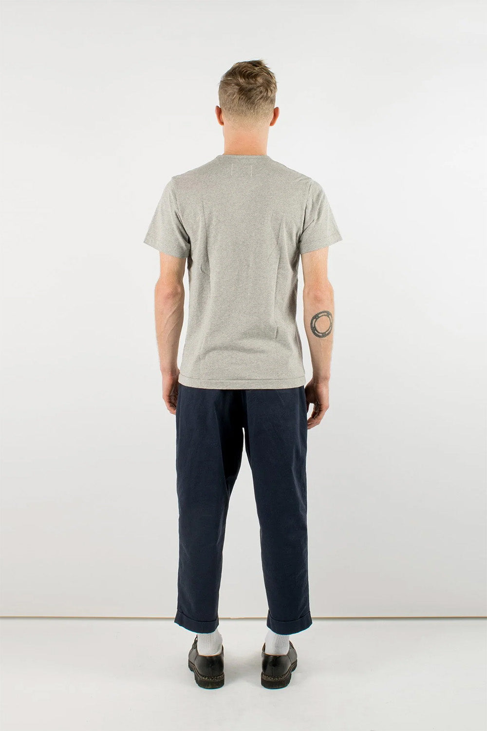 Dehen - Heavy Duty Pocket Tee - Heather Grey - Back