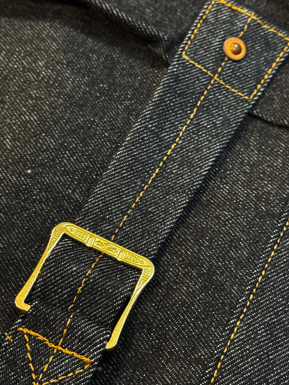 Vidalia Mills Deadstock 14oz Selvedge Indigo Muleskinner Buckle Back Denim Jacket