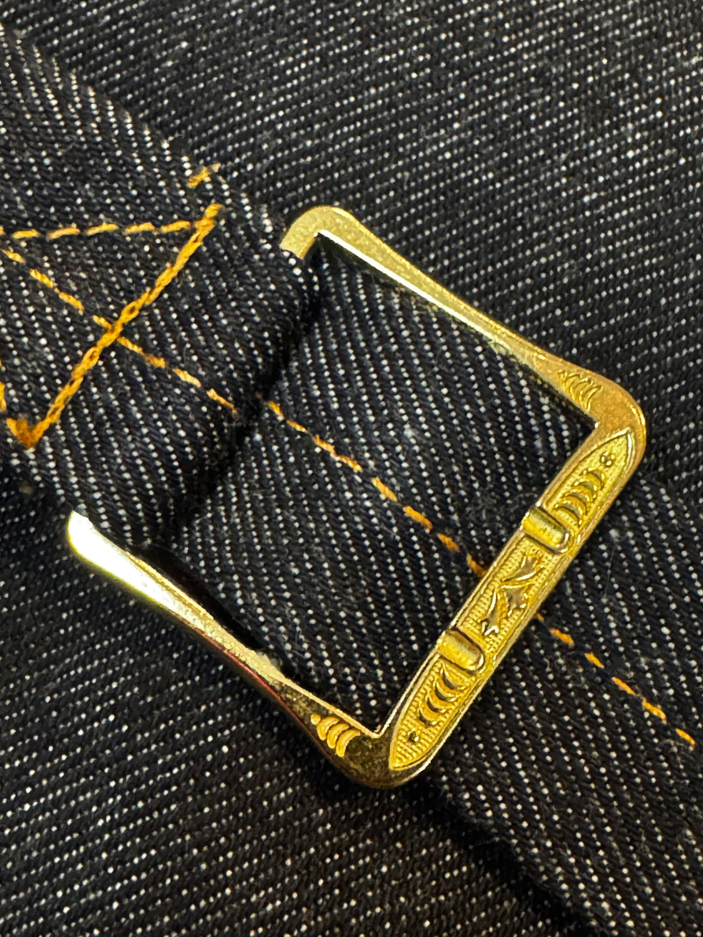 Vidalia Mills Deadstock 14oz Selvedge Indigo Muleskinner Buckle Back Denim Jacket