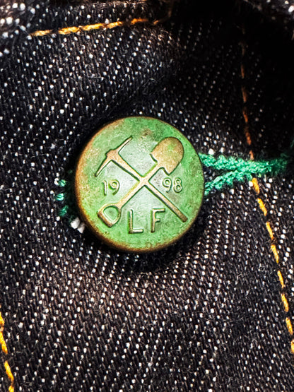 Vidalia Mills Deadstock 14oz Selvedge Indigo Muleskinner Buckle Back Denim Jacket