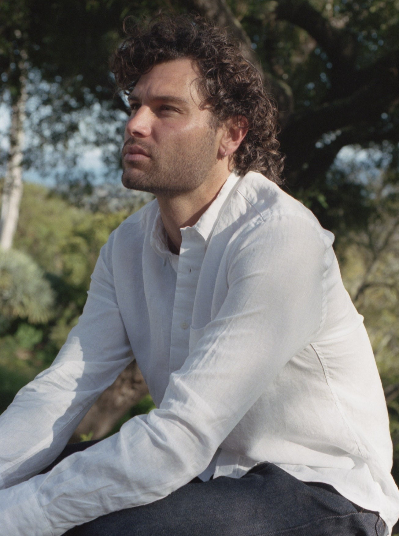 White Linen Classic Button Down