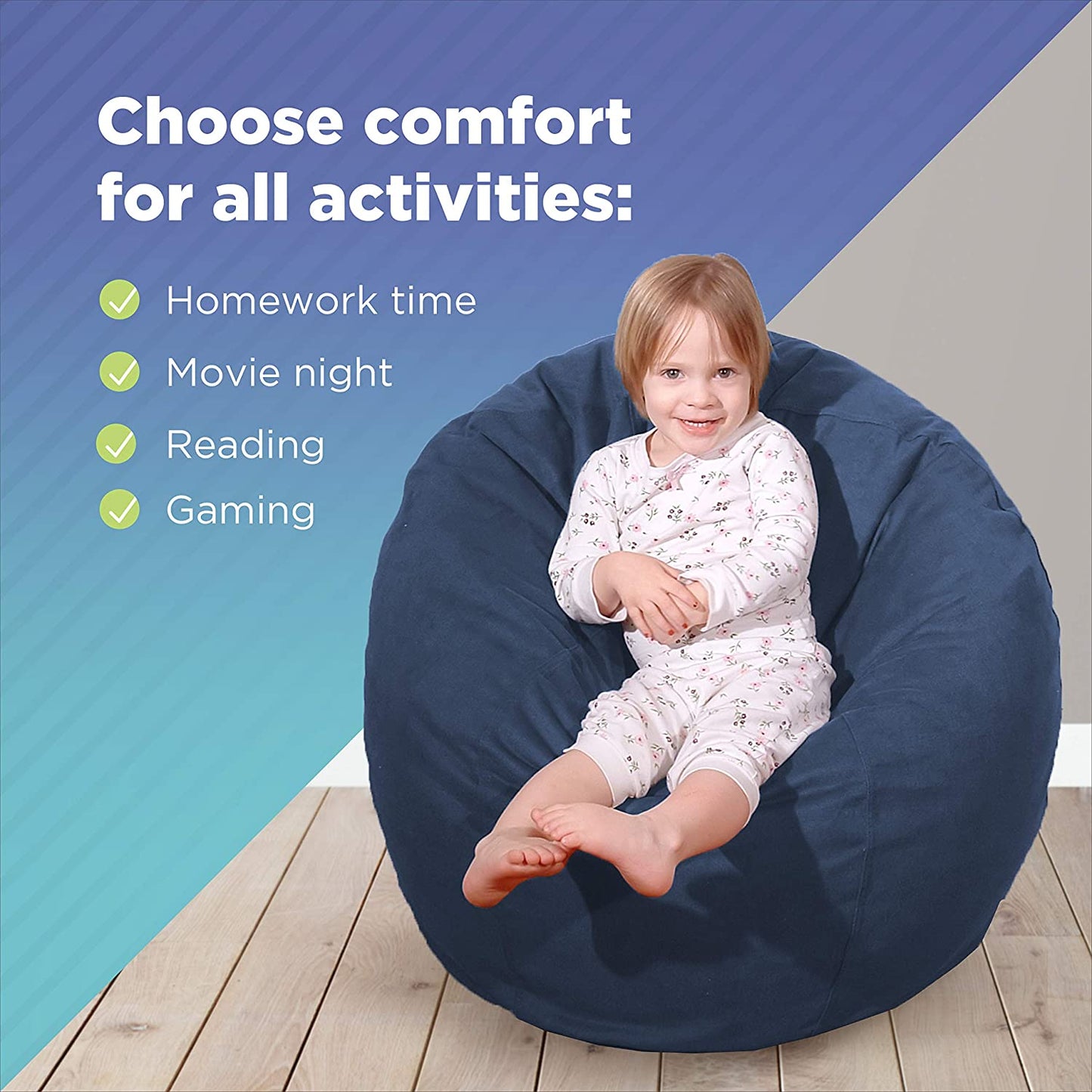 ComfyBean Kid's Bean Bag Chair - Organic Cotton