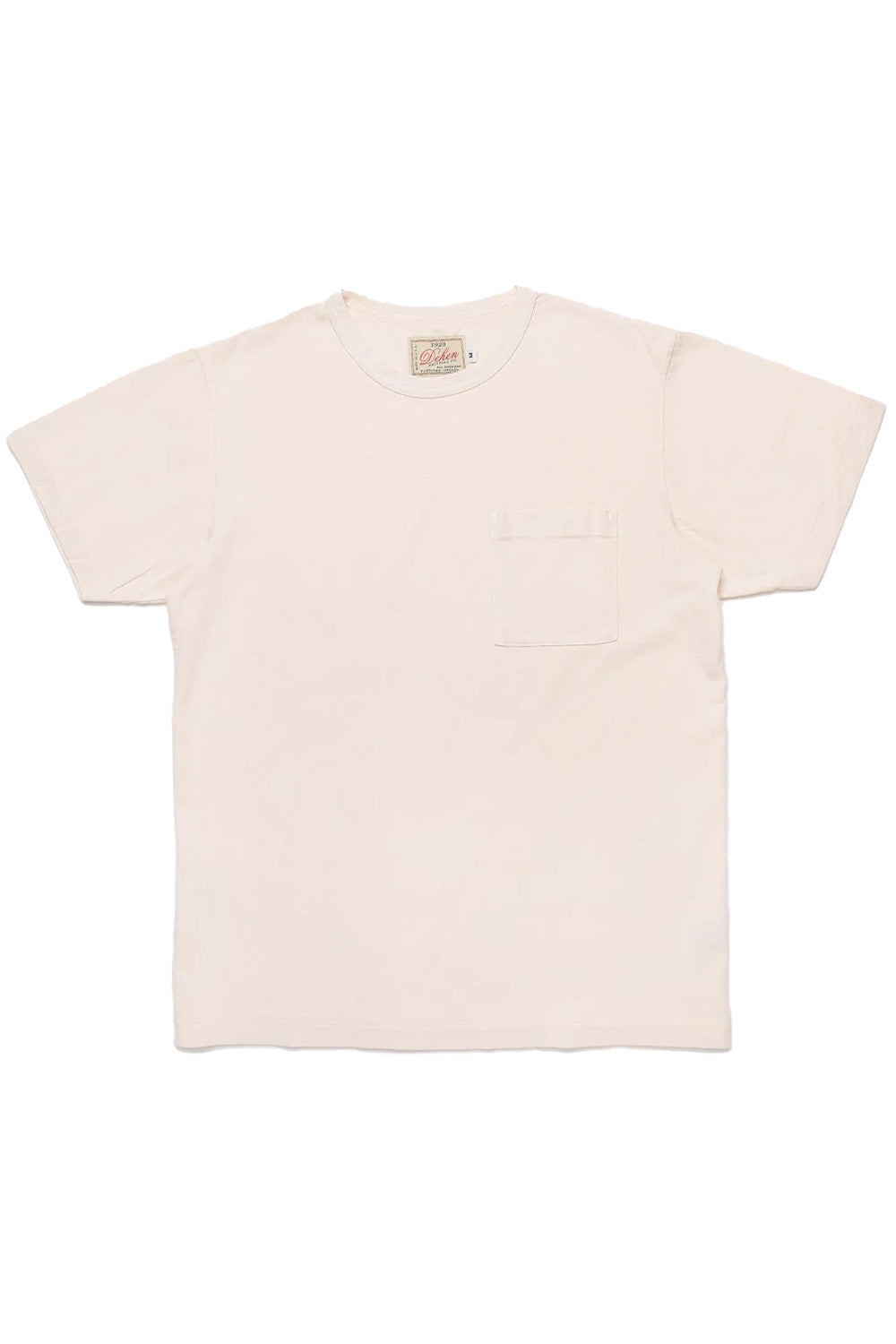 Dehen - Heavy Duty Pocket Tee - Natural - Flatlay
