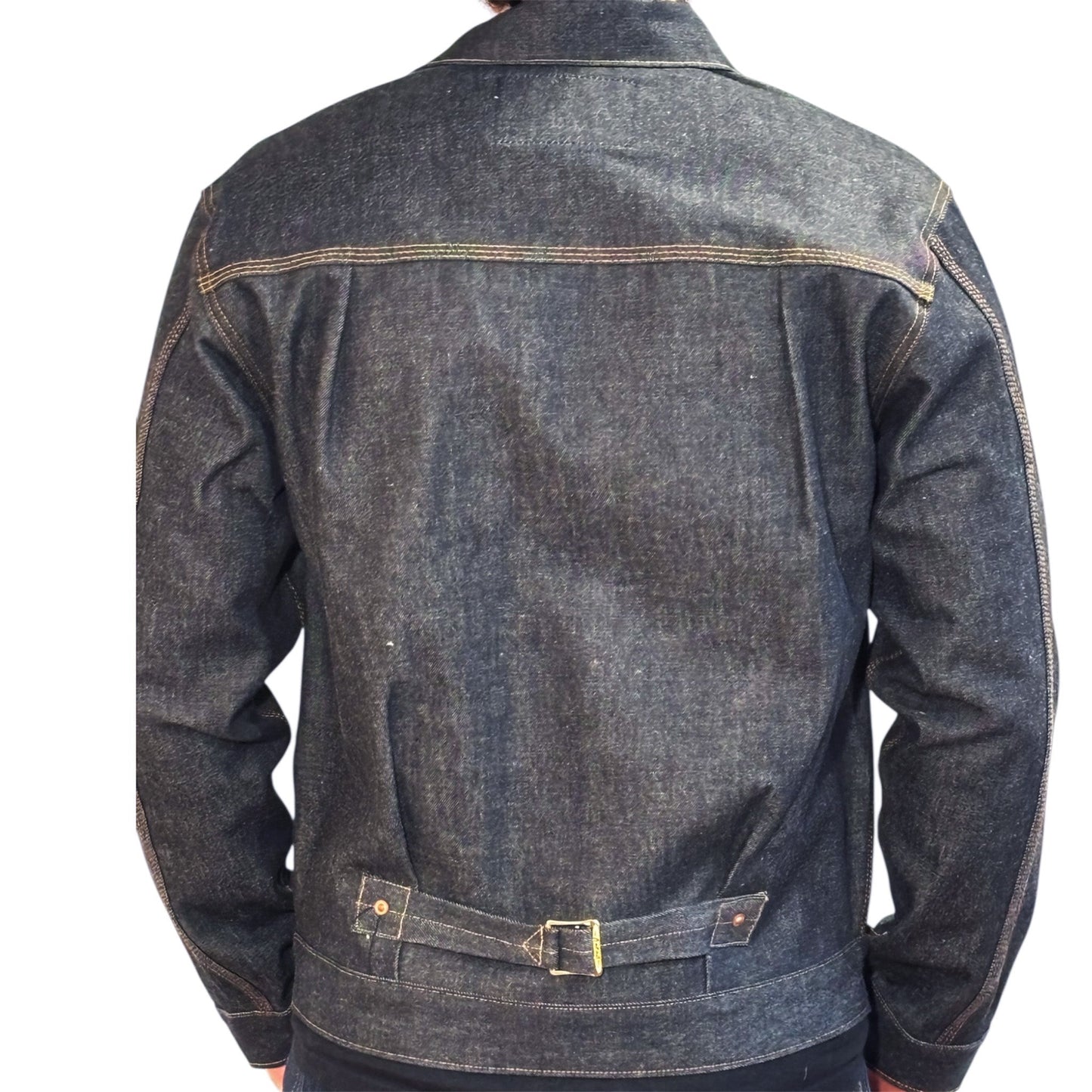 Vidalia Mills Deadstock 14oz Selvedge Indigo Muleskinner Buckle Back Denim Jacket