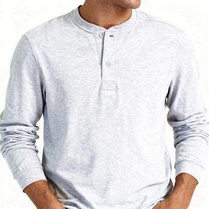 Men's Long Sleeve Henley Shirt