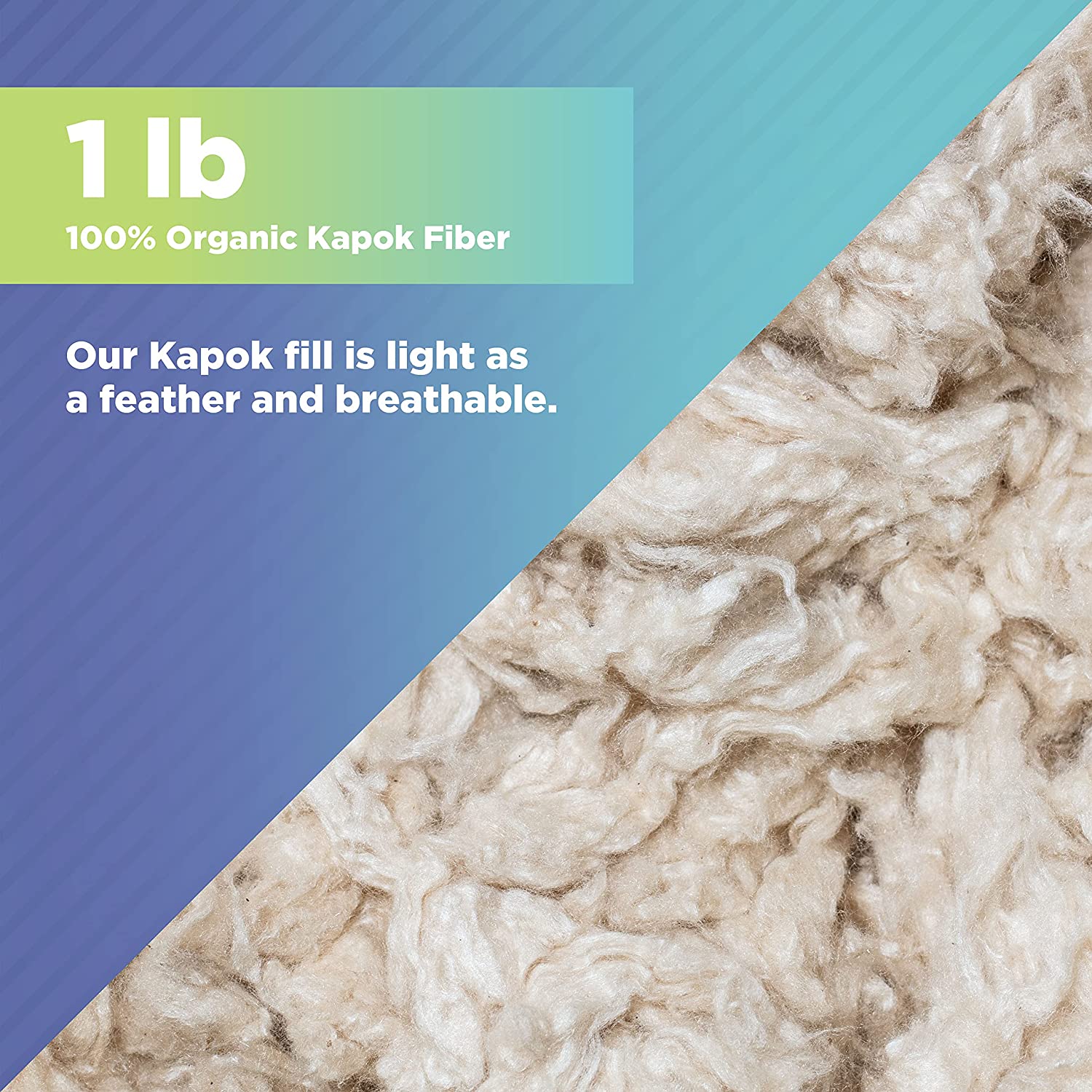 1 pound kapok fiber 100% organic