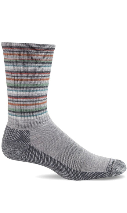 Men's Camp Stripe | Essential Comfort Socks Socks Sockwell M/L Lt. Grey 