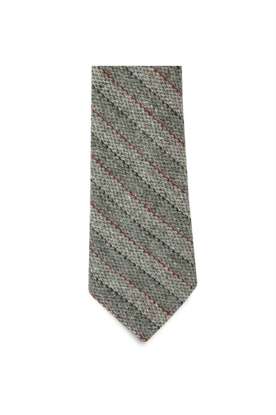 Pocket Square Clothing - The Gallego Tie - Gray Stripe
