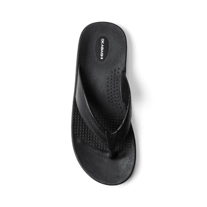 Surf Men's Flip Flops - Black - Okabashi