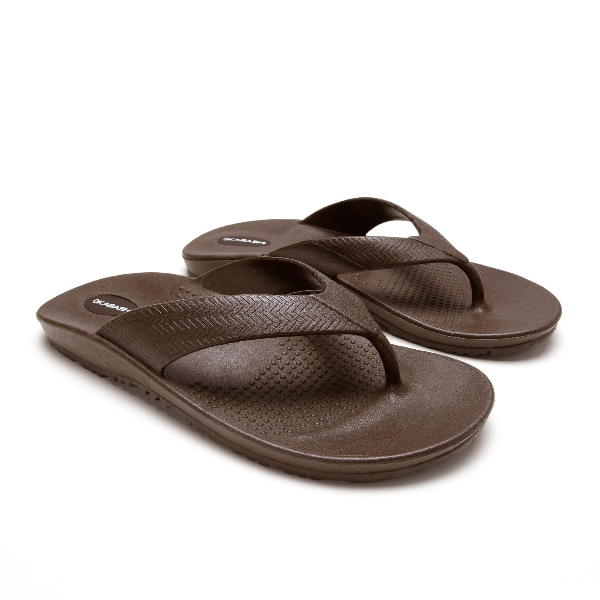 Surf Men's Flip Flops - Brown - Okabashi