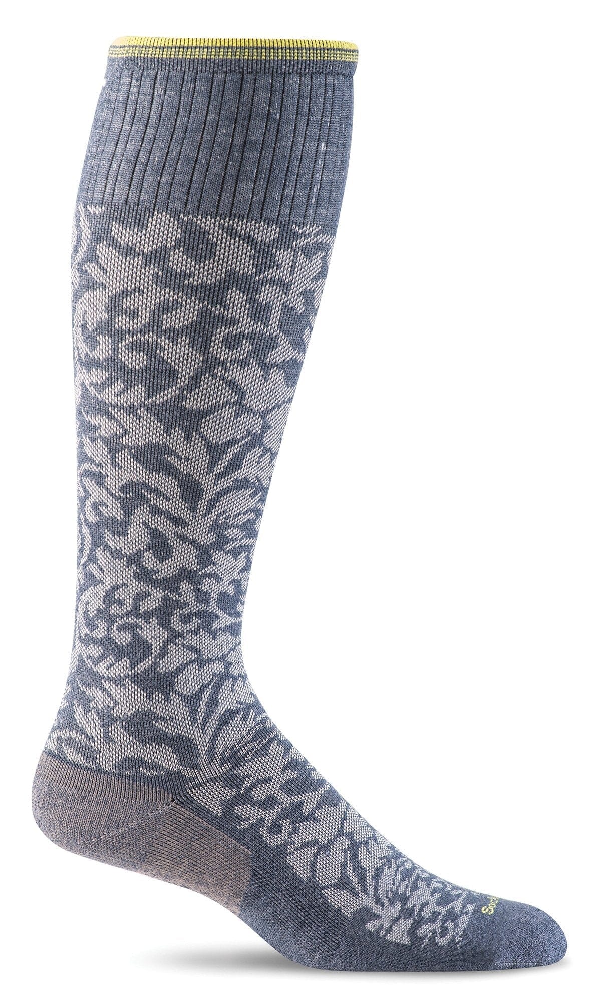Women's Damask | Moderate Graduated Compression Socks Lifestyle Compression Sockwell S/M Denim 