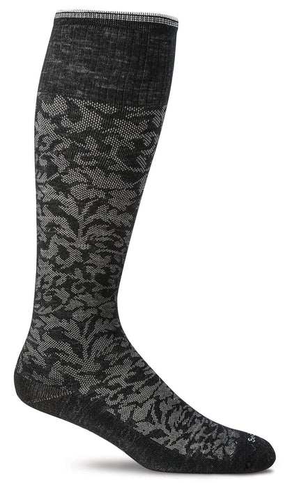 Women's Damask | Moderate Graduated Compression Socks Lifestyle Compression Sockwell S/M Black 