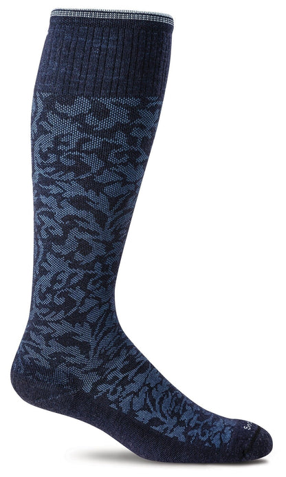 Women's Damask | Moderate Graduated Compression Socks Lifestyle Compression Sockwell S/M Navy 