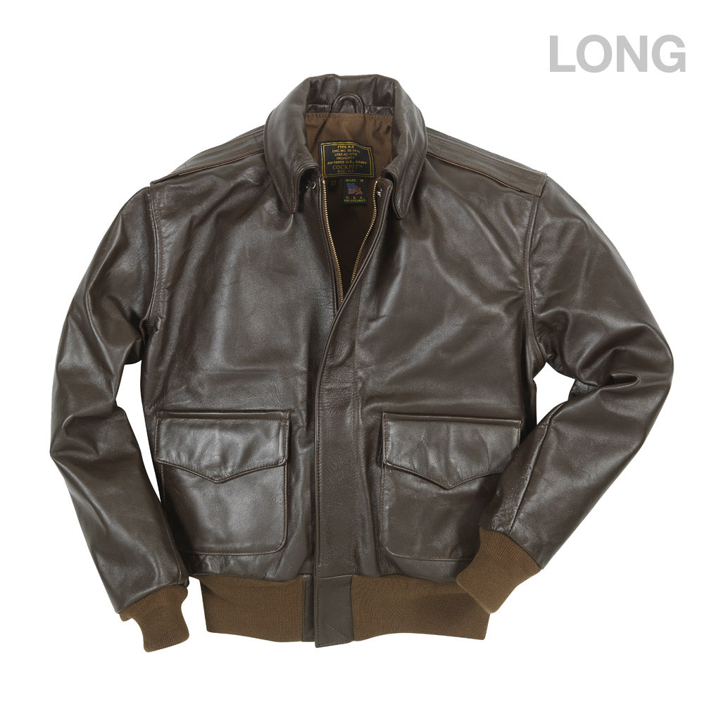 WWII Government Issue A-2 Jacket (Long)-Brown